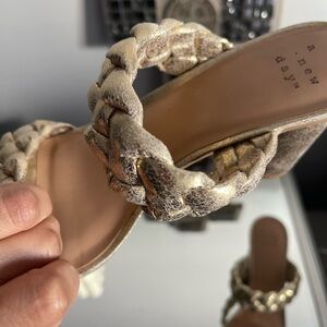 Gold heels for summer